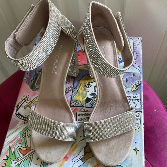 Jeffrey Campbell Sparkly Bejeweled Sandal Heels - Picture 5 of 7